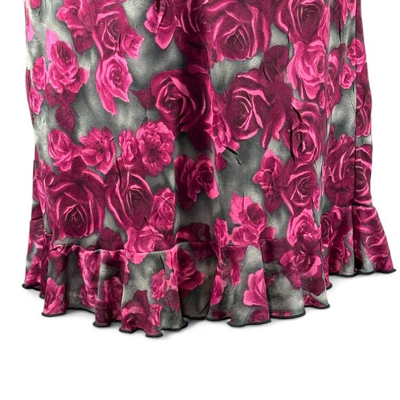 La Belle VTG Y2K Fairy Grunge Floral Romantic Midi Dress Whimsigoth‎ Coquette M - Picture 3 of 14